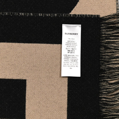Burberry Wool Jacquard Logo Scarf Archive Beige 4 of 5