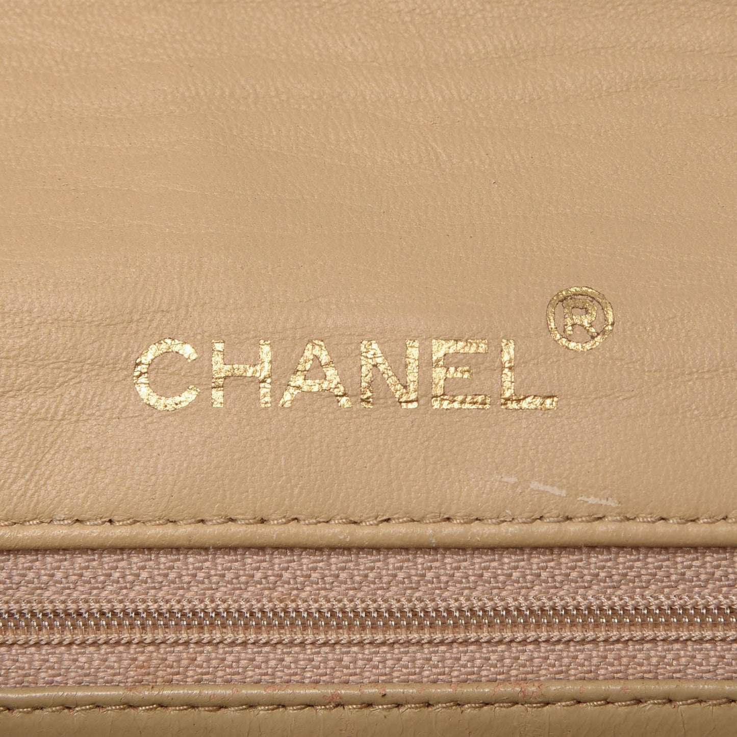 Lambskin Mini Square Flap Beige
