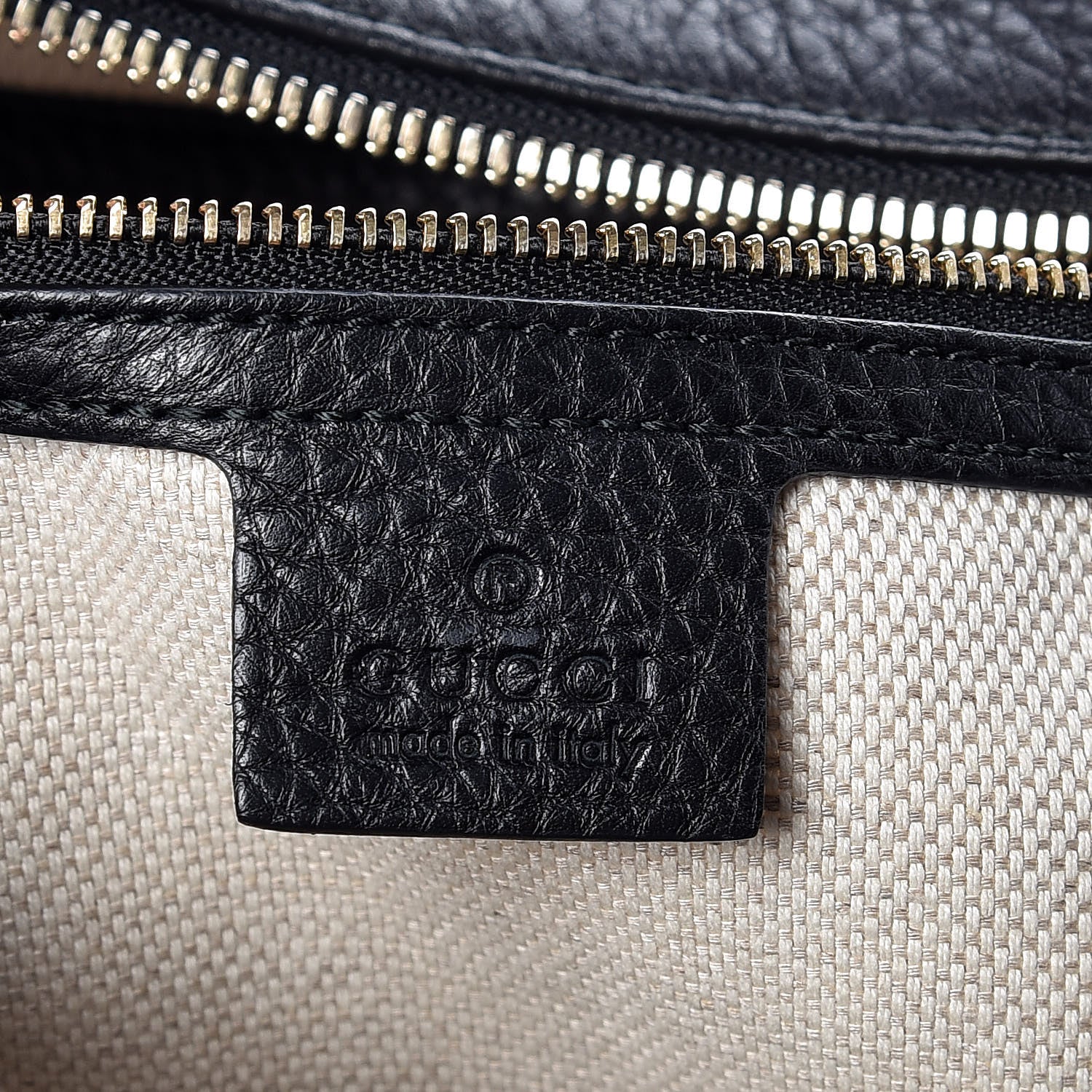 Gucci Pebbled Calfskin Medium Soho Bowler Black 7 of 14