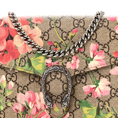 Gucci GG Supreme Monogram Blooms Mini Dionysus Chain Wallet Beige Multicolor Dry Rose 8 of 11