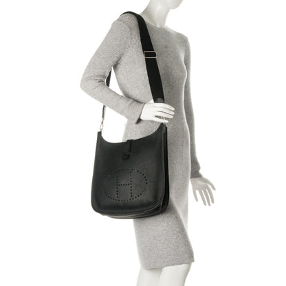 Hermes Taurillon Clemence Evelyne III GM Black 3 of 8