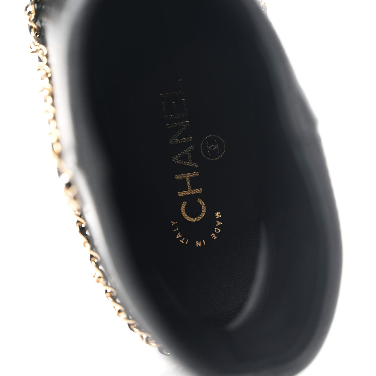 Chanel Calfskin Chain CC Short Boots 37 Black 8 of 9