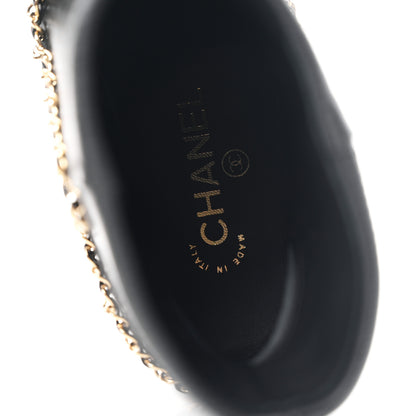 Chanel Calfskin Chain CC Short Boots 37 Black 8 of 9