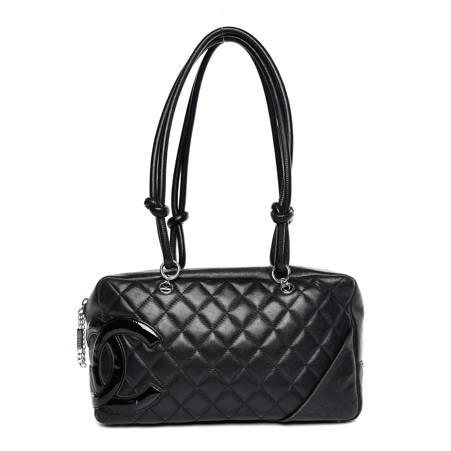 Chanel Calfskin Quilted Large Cambon Bowler Black 1 of 20