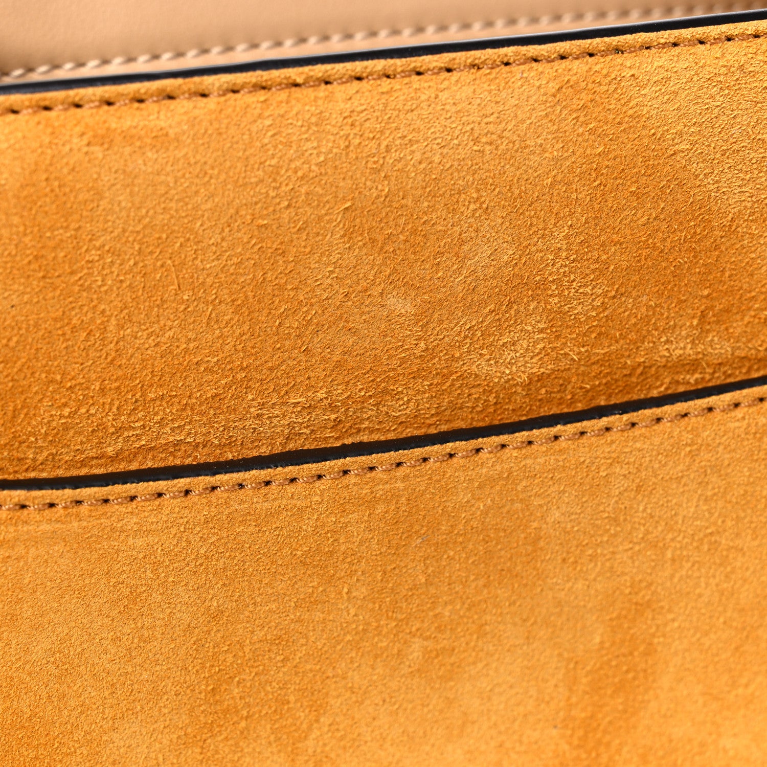 Chloe Suede Calfskin Mini Marcie Round Crossbody Bag Sunflower Yellow 9 of 12