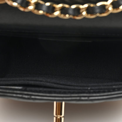 Chanel Lambskin Quilted Mini Trendy CC Clutch With Chain Black 5 of 10