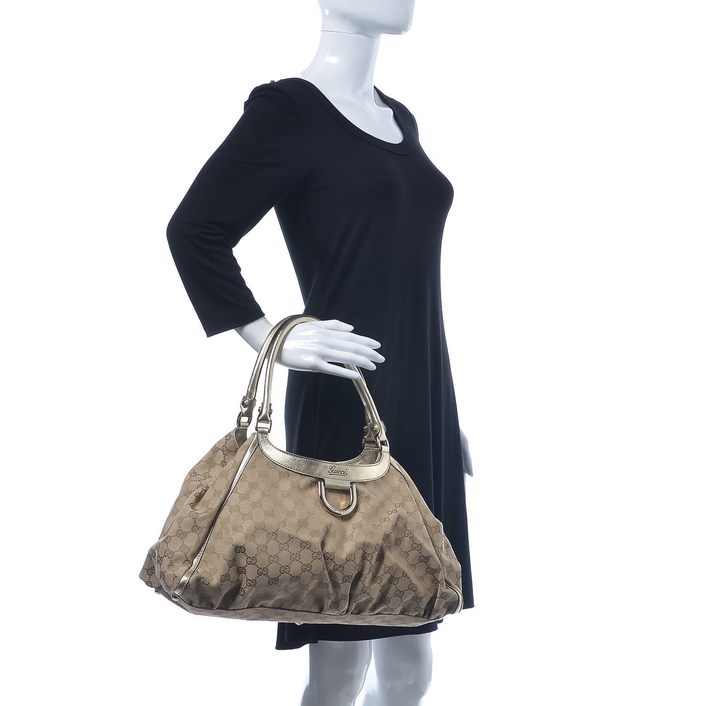 Monogram Large D Gold Hobo Gold