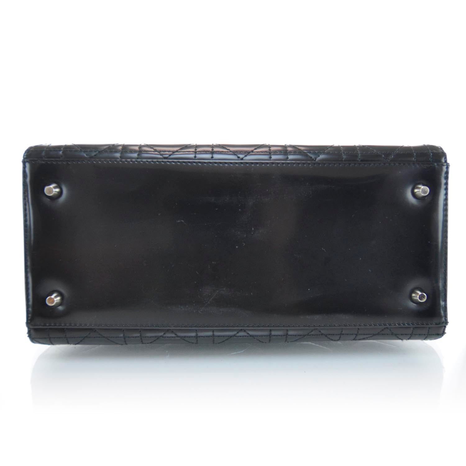Christian Dior Patent Cannage Medium Lady Dior Black 5 of 11