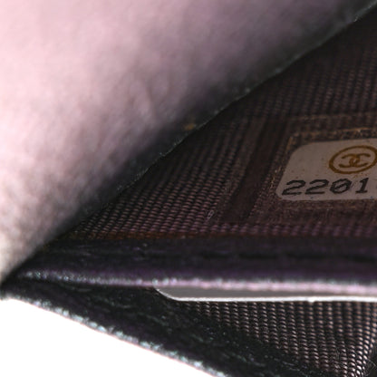 Chanel Iridescent Goatskin Quilted Large Flap Wallet Purple 8 of 9