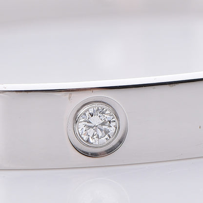 Cartier 18K White Gold 4 Diamond LOVE Bracelet 17 7 of 11