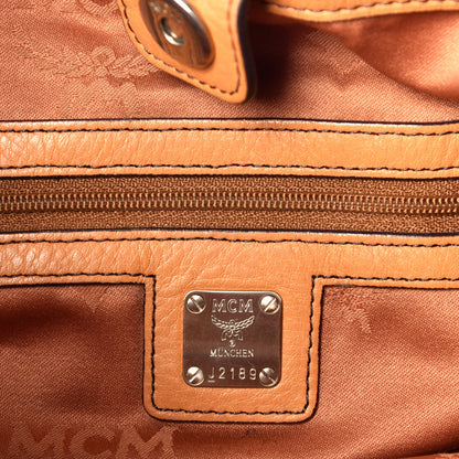 MCM Calfskin Ottomar Drawstring Shoulder Bag Sandstone 6 of 8