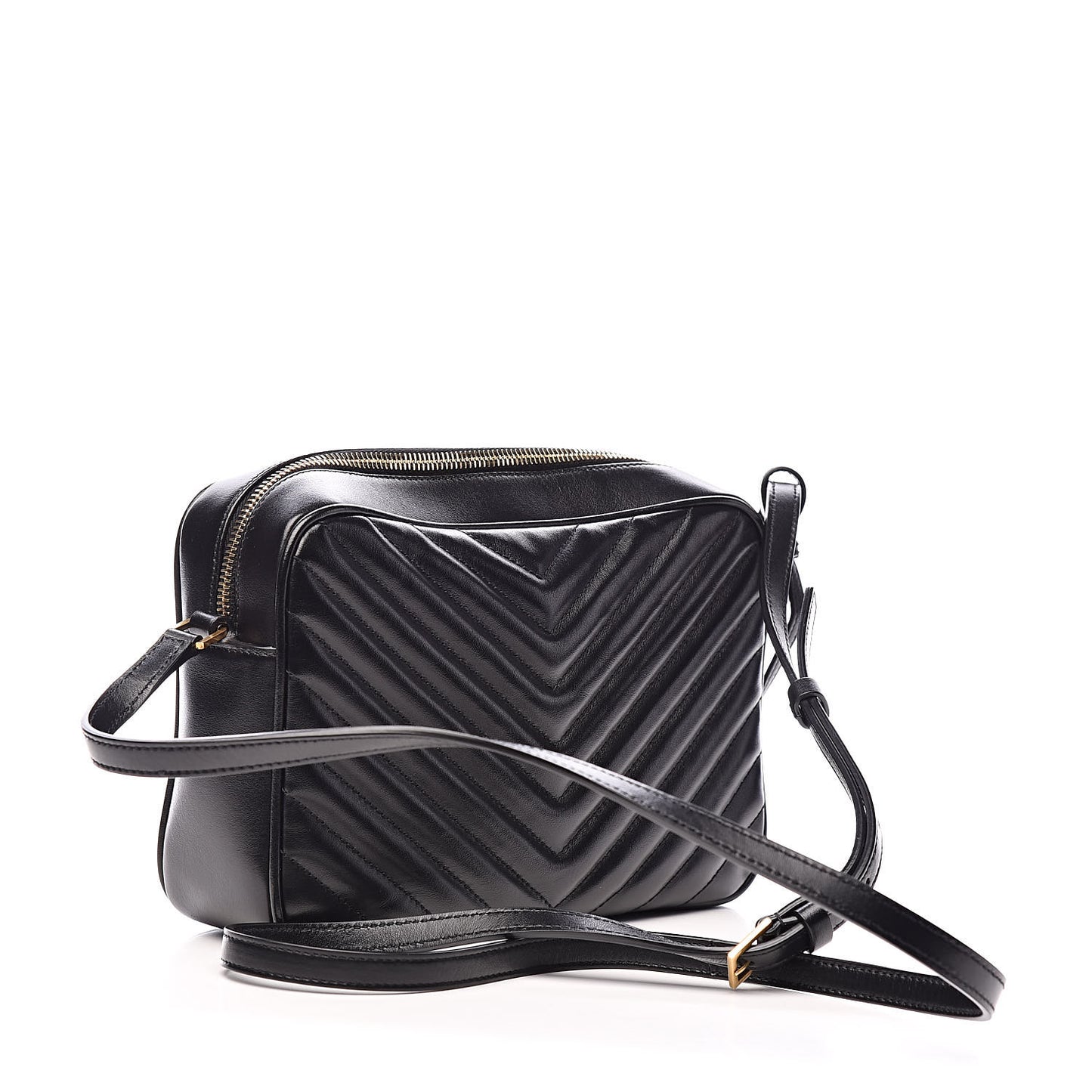 Calfskin Matelasse Monogram Lou Camera Bag Black
