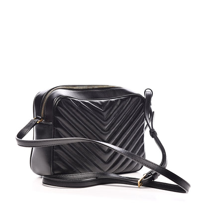 Saint Laurent Calfskin Matelasse Monogram Lou Camera Bag Black 3 of 11