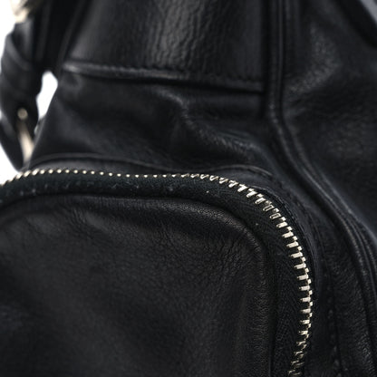 Prada Cervo Antik Easy A Foldover Pushlock Flap Shoulder Bag Black 12 of 14