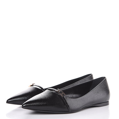Hermes Patent Epsom Laura Ballerina Flats 38.5 Black 3 of 8