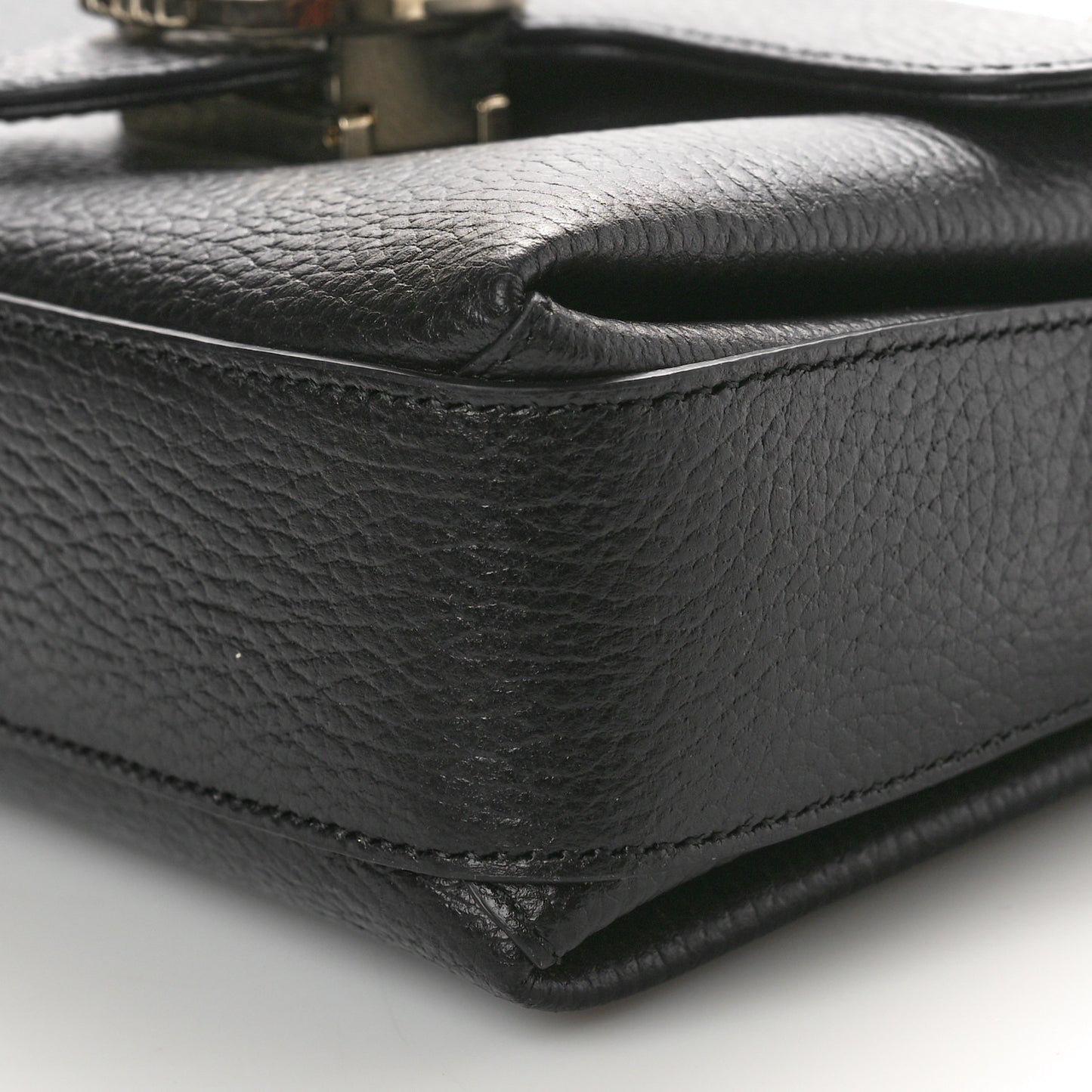 Dollar Calfskin Interlocking G Crossbody Bag Black