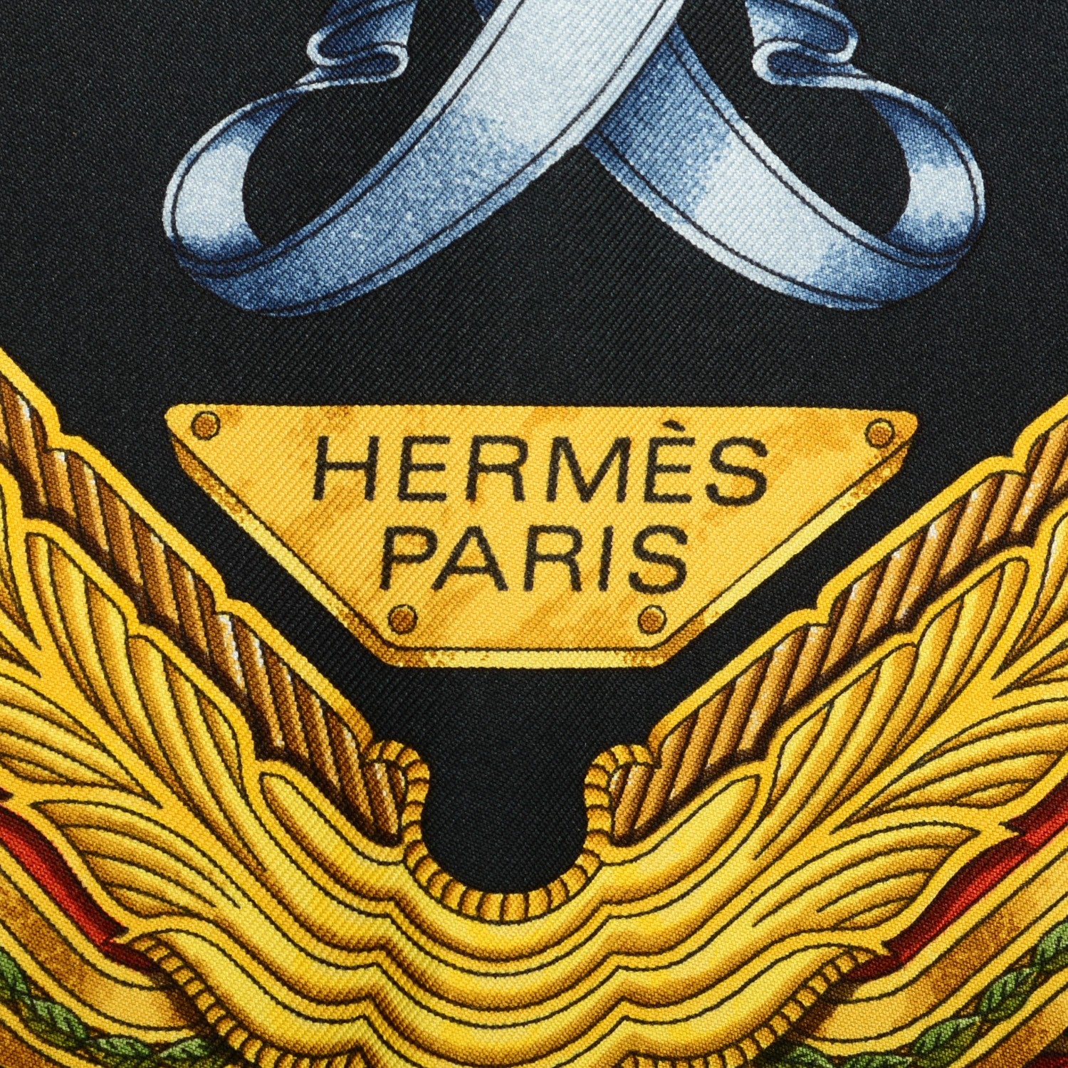 Hermes Silk Les Parures Du Vent Scarf 90 Black 4 of 6