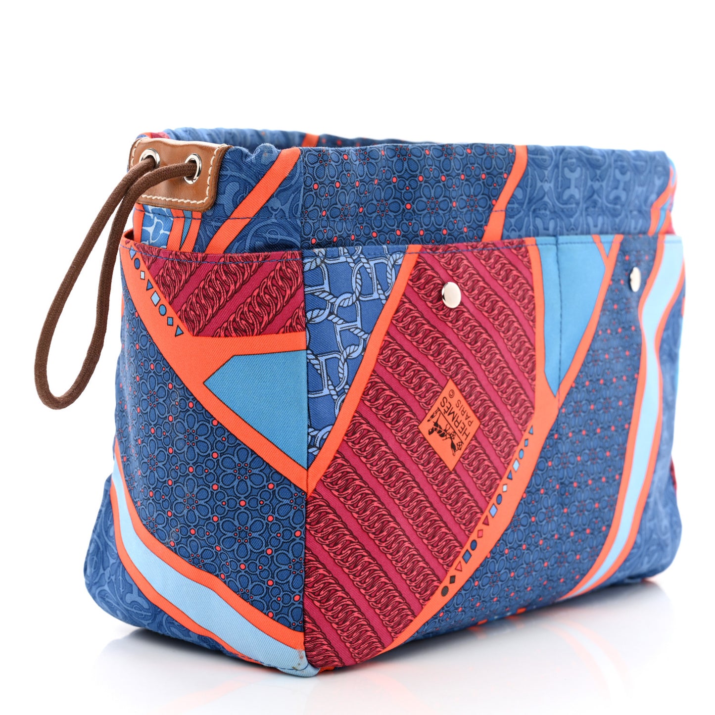 Silk Carre en Cravates Fourbi 20 PM Pouch Bleu Saphir