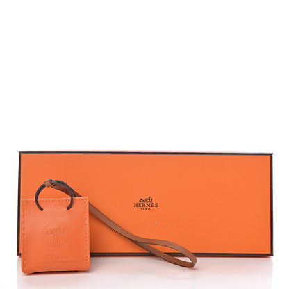 Hermes Milo Lambskin Swift Shopping Bag Charm Feu Gold 4 of 4
