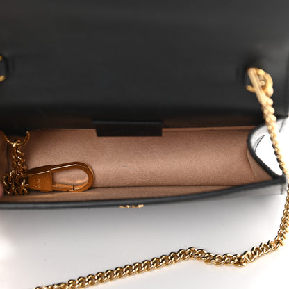 Gucci Calfskin Super Mini Sylvie Chain Shoulder Bag Black 5 of 9