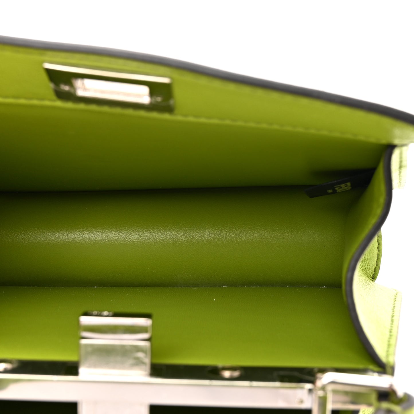 Shiny Nappa Petite Peekaboo I SEE U Satchel Verde Mela