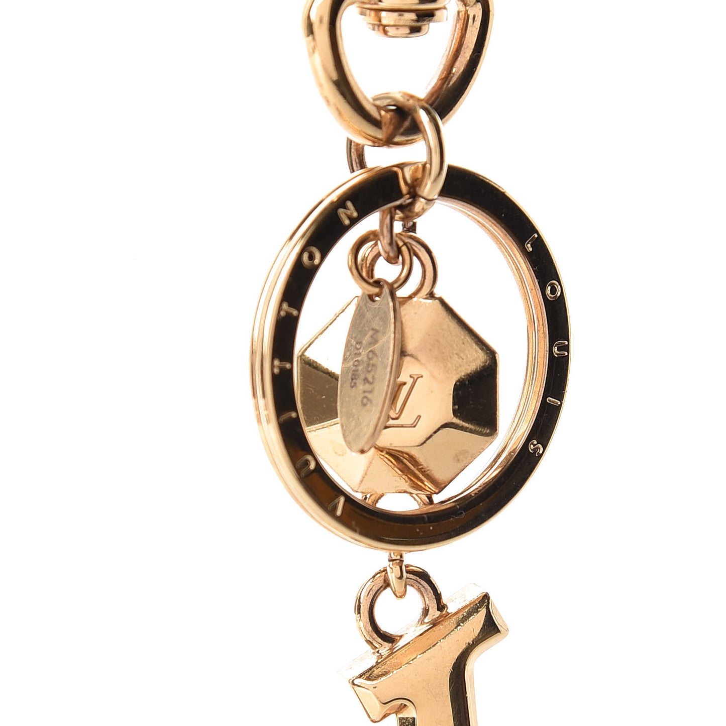 LV Facettes Bag Charm Key Holder Gold