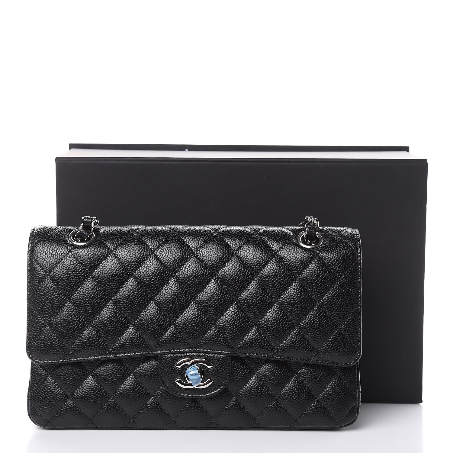Chanel Caviar Quilted Medium Double Flap Black 10 of 10