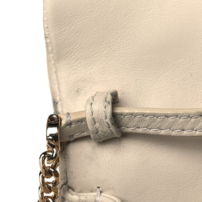 Bulgari Calfskin Matelasse Serpenti Cabochon Shoulder Bag White 9 of 11