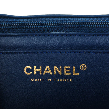 Chanel Lambskin Quilted Maxi Single Flap Dark Blue 6 of 8