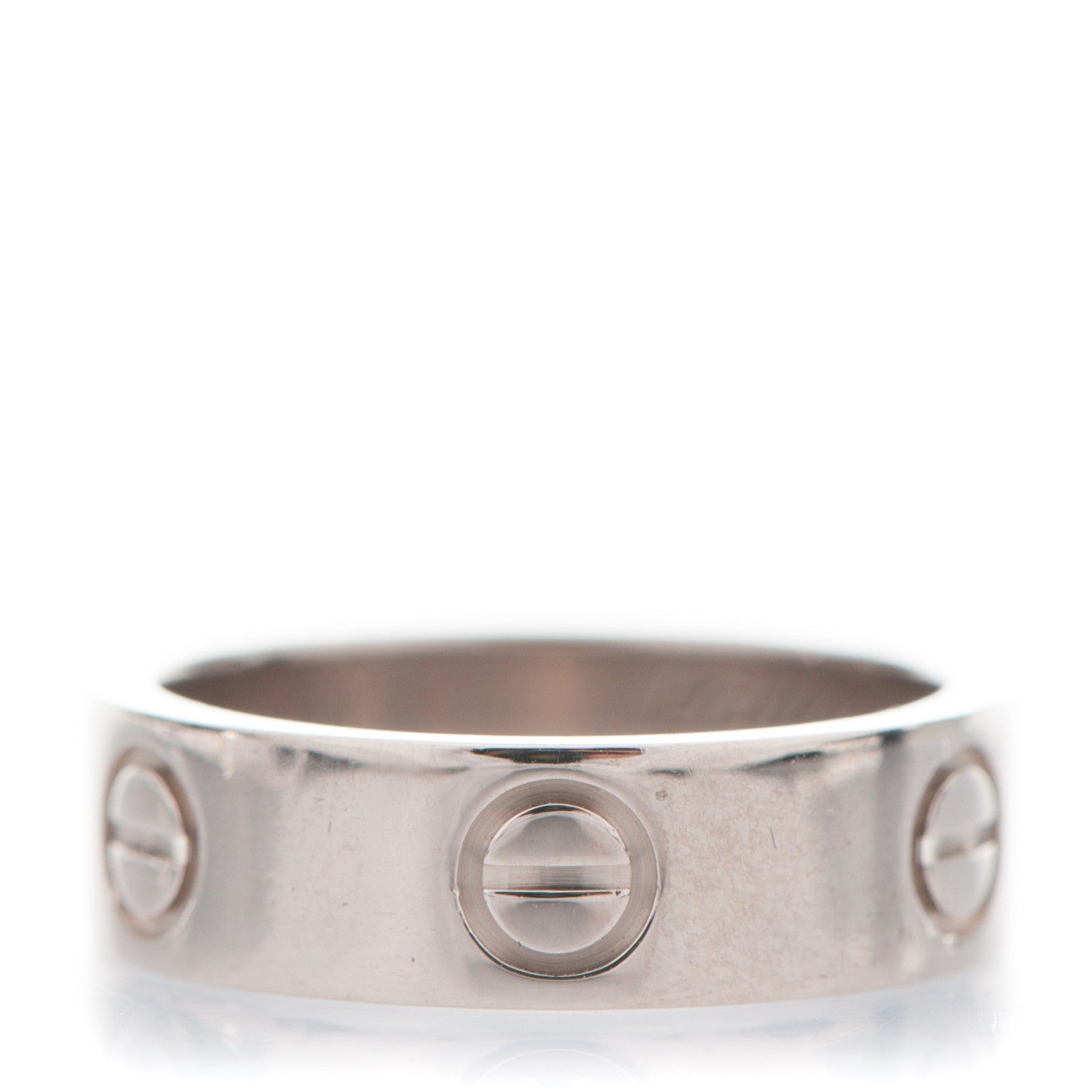 Cartier 18K White Gold 5.5mm LOVE Ring 51 5.75 1 of 4