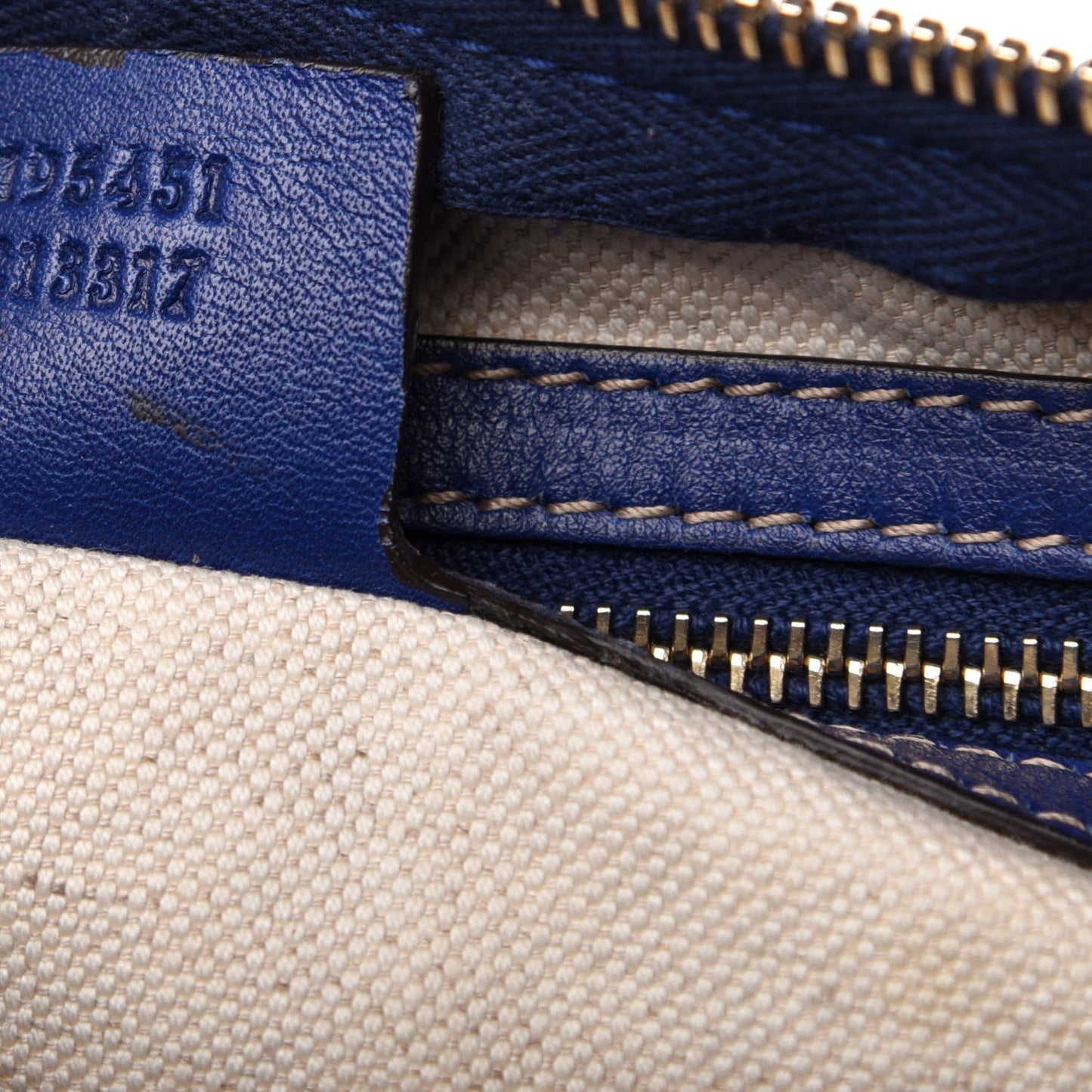 GG Plus Monogram Medium Boston USA Flag Unicef Duffle Blue