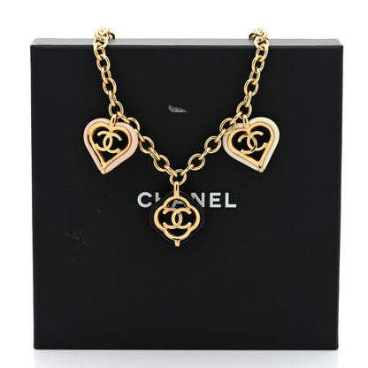 Chanel Resin Love And Clovers Charm Necklace Gold Multicolor 5 of 5