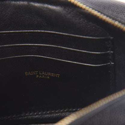 Saint Laurent Grain De Poudre Matelasse Monogram Mini Lou Camera Bag Black 6 of 11