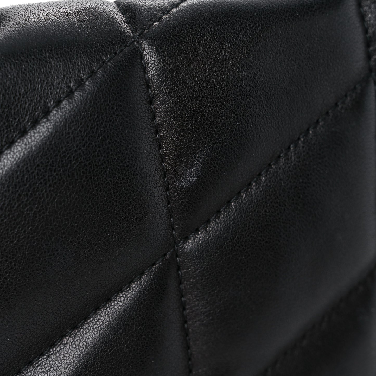 Lambskin Quilted Toy Loulou Puffer Monogram Chain Satchel Black