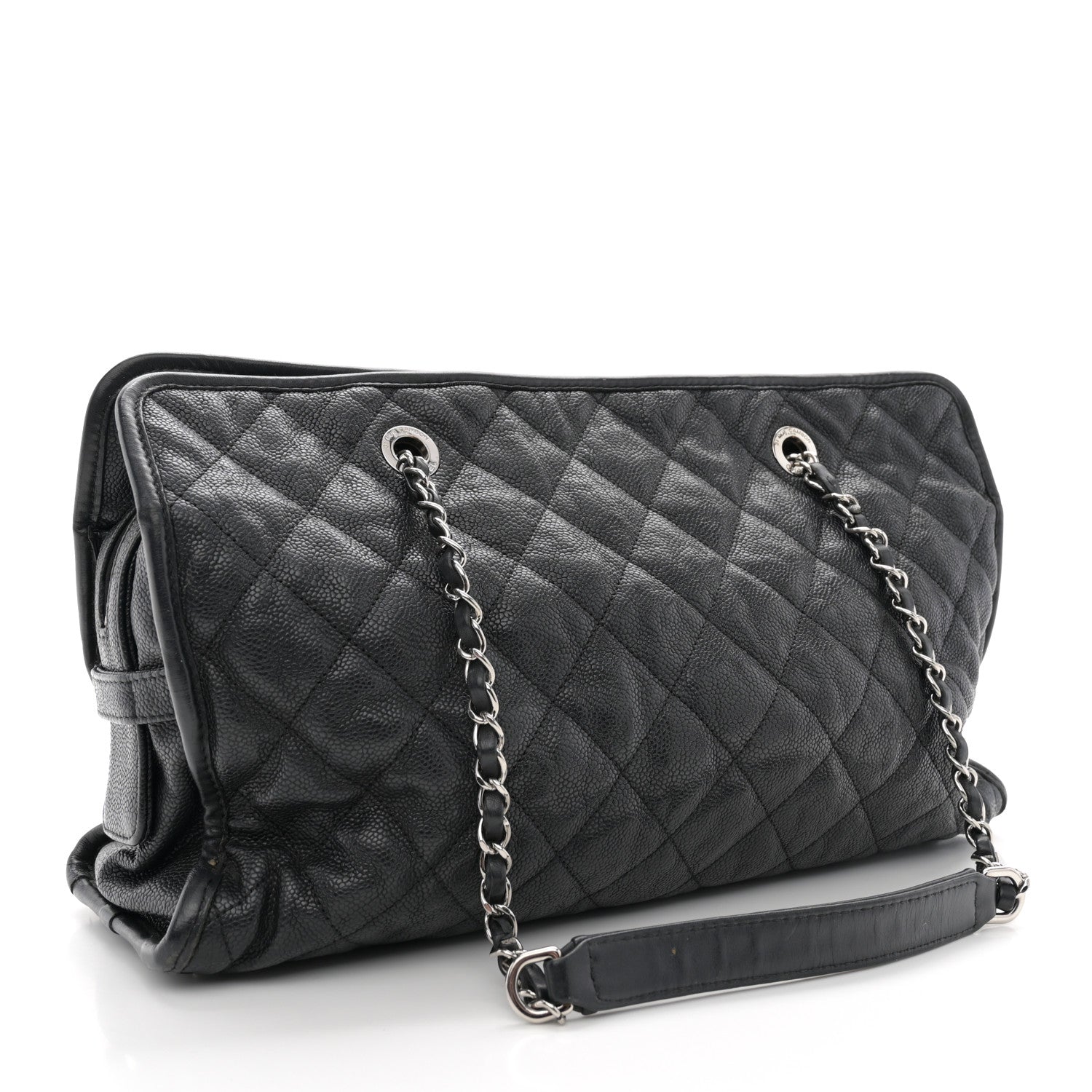 Chanel Caviar Quilted French Riviera Tote Black 3 of 20