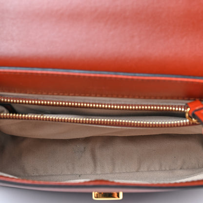 Chloe Shiny Calfskin Suede Small C Double Carry Bag Sepia Brown 7 of 11