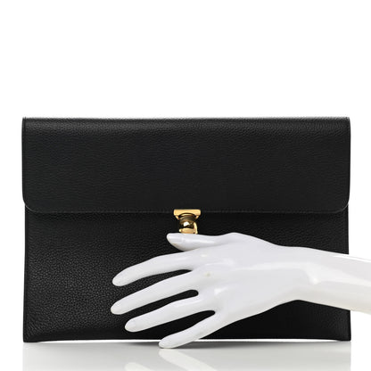 Alexander McQueen Calfskin Skull Envelope Clutch Black 2 of 10