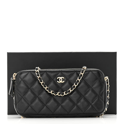 Chanel Lambskin Quilted Small Clutch With Chain Black 13 of 13