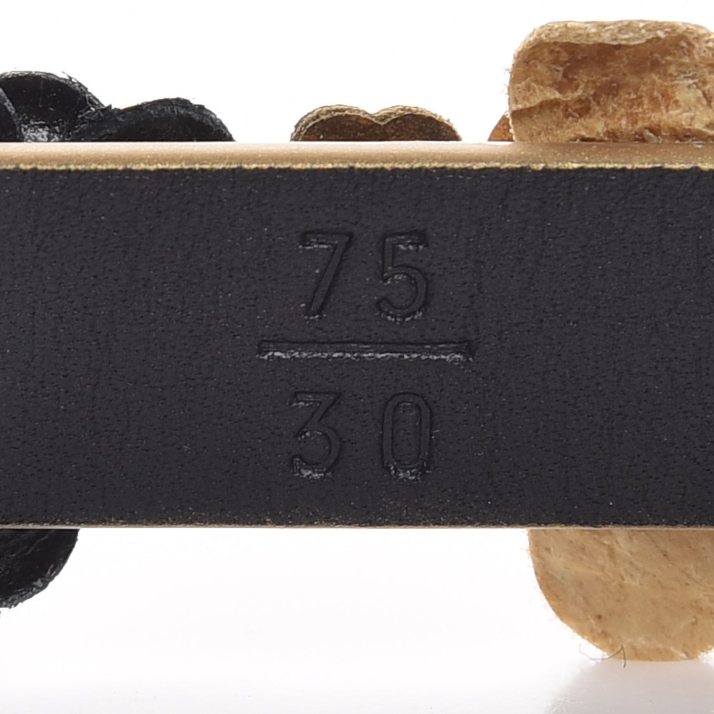 Metallic Lambskin CC Belt 75 30 Gold
