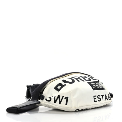 Burberry Nylon Logo Print Medium Sonny Bum Bag White 4 of 10