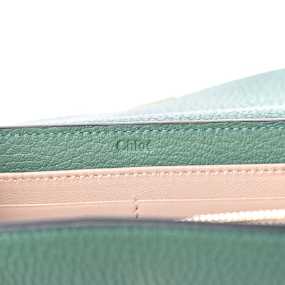 Chloe Grained Lambskin Drew Long Wallet with Flap Soft Green 6 of 12