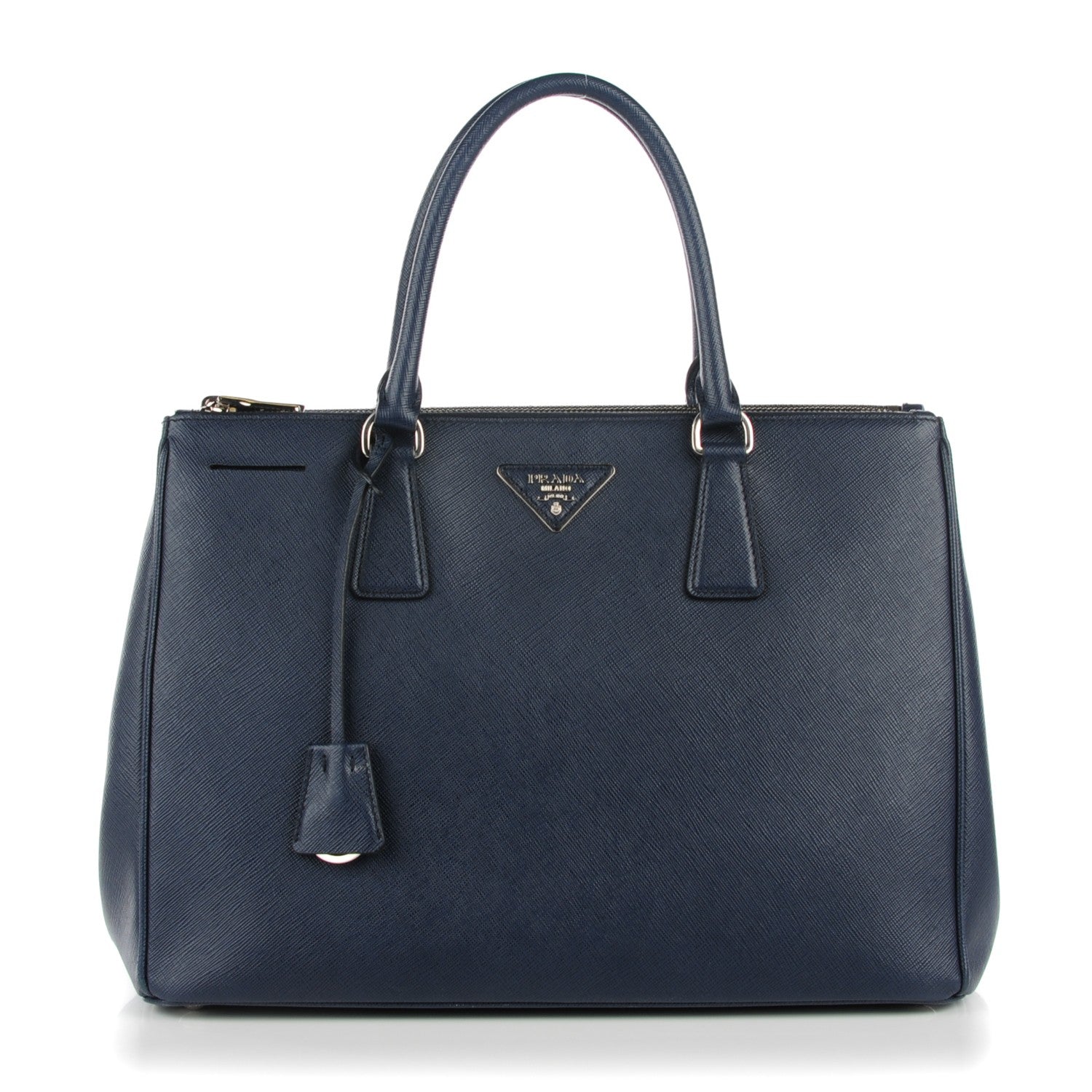 Prada Saffiano Medium Galleria Double Zip Tote Baltico 1 of 8