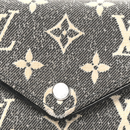 Louis Vuitton Denim Monogram Jacquard Victorine Wallet Grey 8 of 9