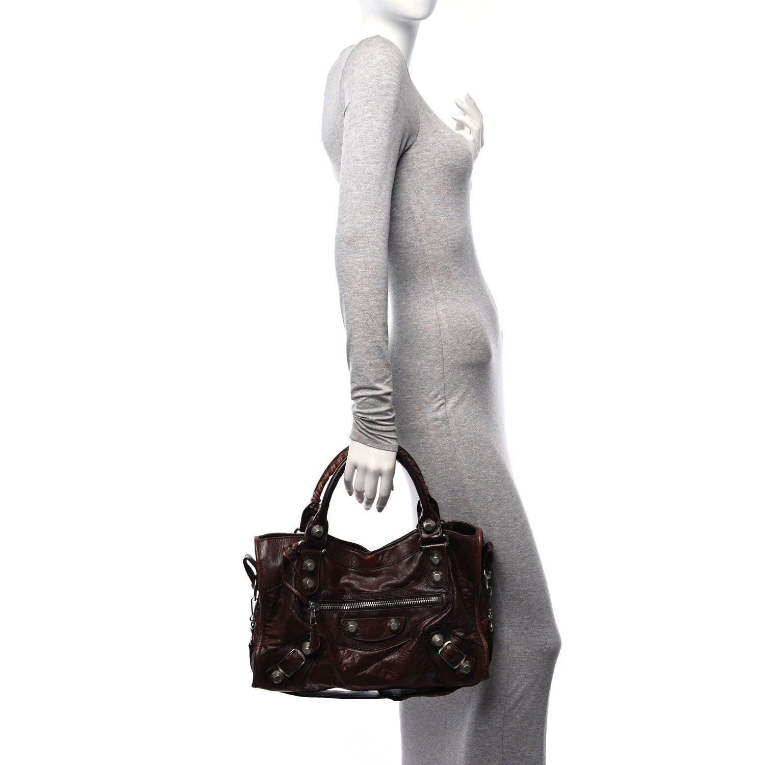 Balenciaga Agneau Giant 21 Silver Hardware City Castagna 2 of 21