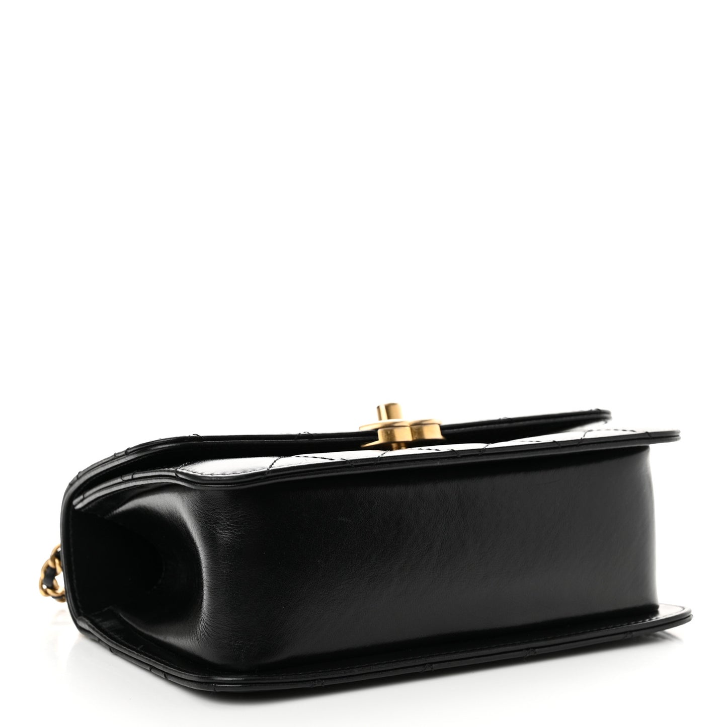 Calfskin Quilted Mini Perfect Fit Flap Black