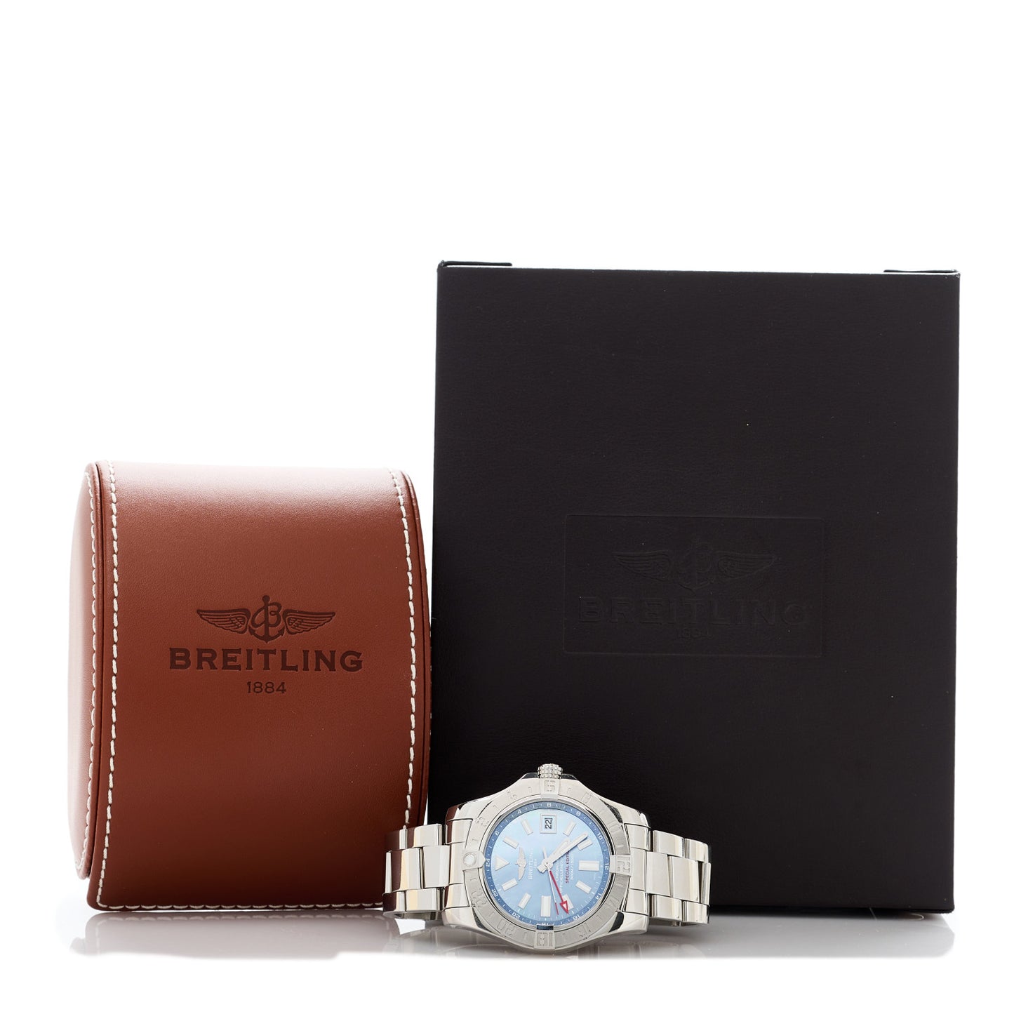 Stainless Steel Blue Mother of Pearl 43mm Avenger II GMT Automatic Watch A32390