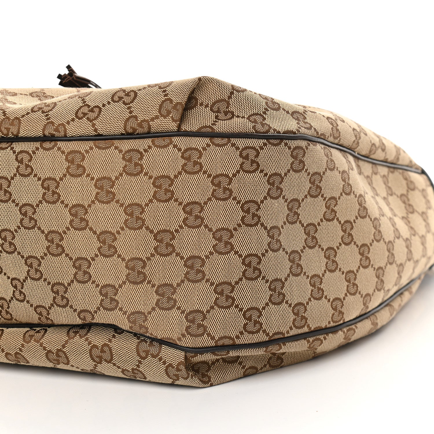 Gucci Monogram Margaux Calfskin Medium Emily Hobo Beige Ebony Cocoa 9 of 11