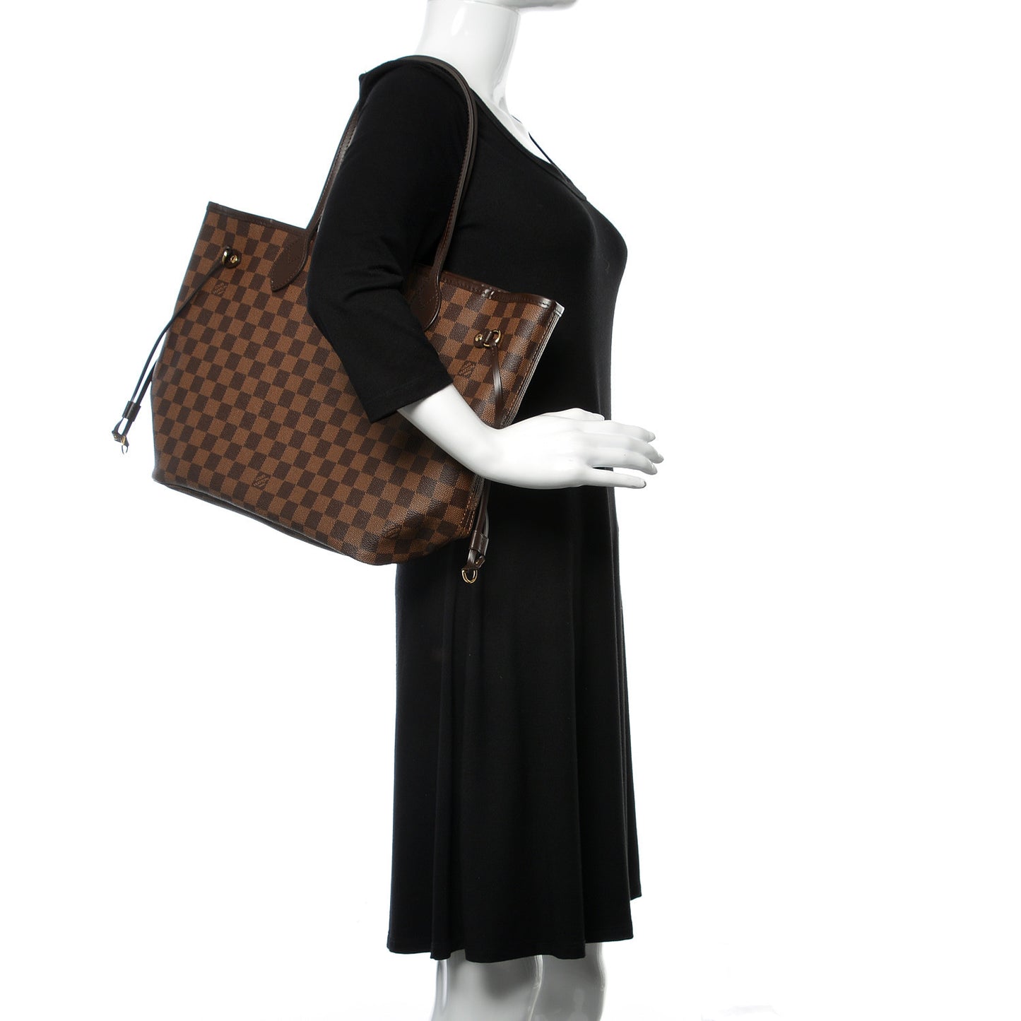 Damier Ebene Neo Neverfull MM Rose Ballerine