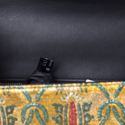 Gucci Iridescent Brocade Small Sylvie Shoulder Bag Gold 10 of 12