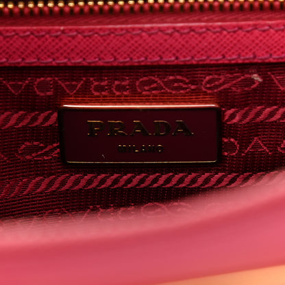 Prada Saffiano Small Galleria Double Zip Tote Peonia 8 of 13